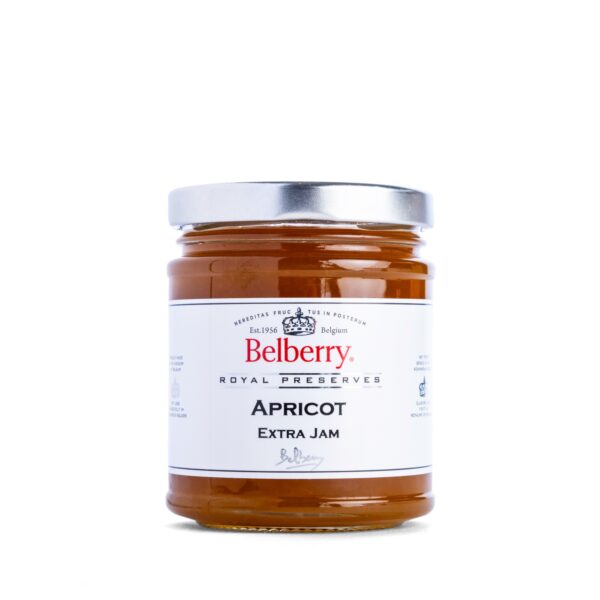BB JAMRP203.jpg Apricot extra jam Belberry gourmet fruit spread