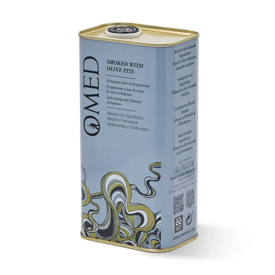 O ARB 1L SMOK Smoked Arbequina Olive Oil – O-MED – Case (9 x 33.8 oz)