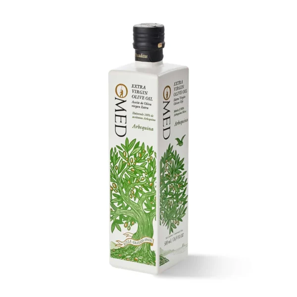 O ARB 500 WGS Arbequina EVOO – O-MED – Case (9 x 16.9 oz)