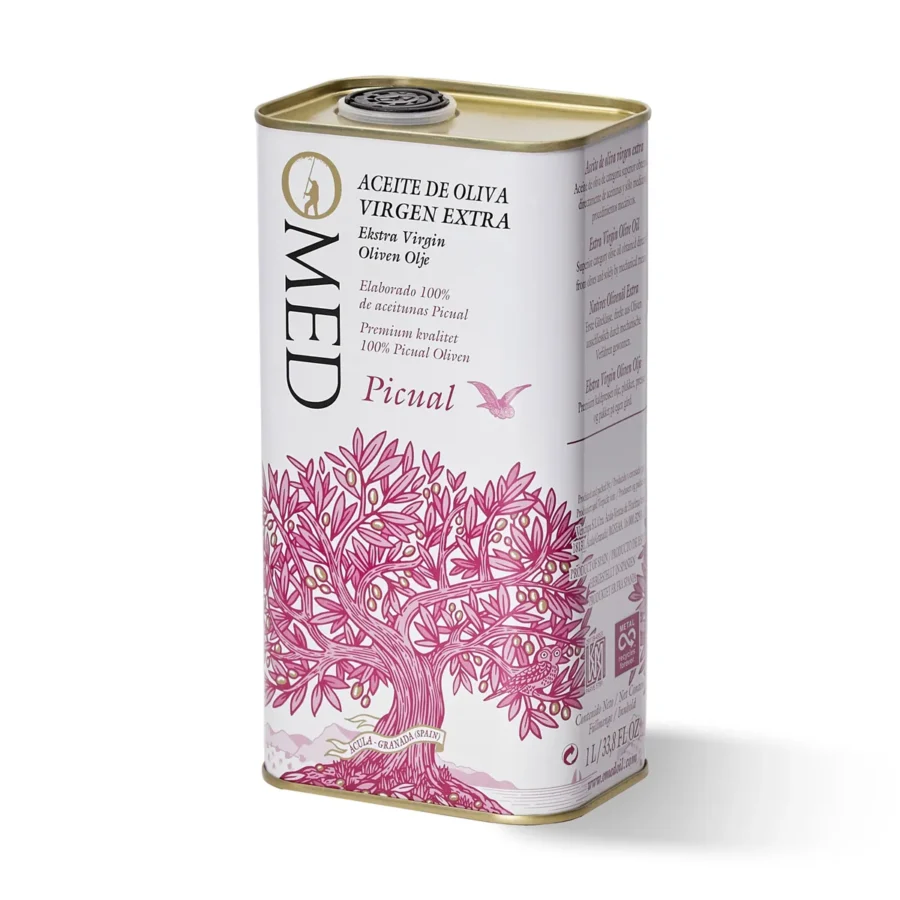 O PIC 1L TIN Picual EVOO – O-MED – Case (9 x 33.8 oz)