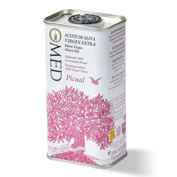 O PIC 250 TIN Picual EVOO – O-MED – Case (12 x 8.5 oz)