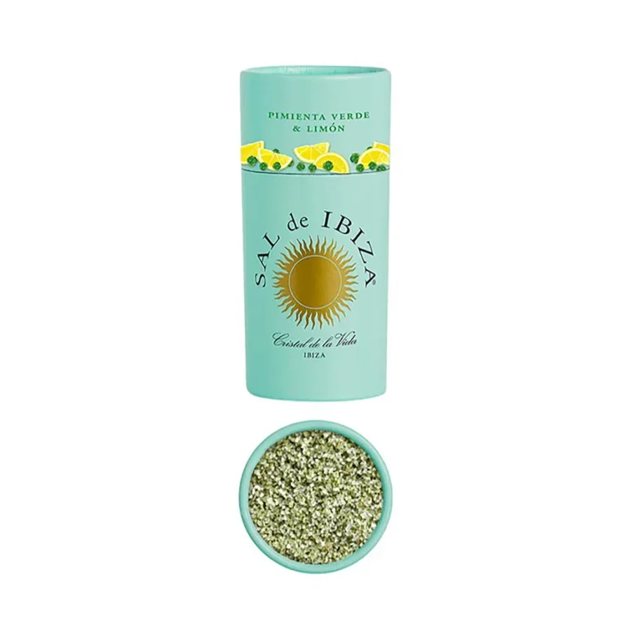 Granito Green Pepper & Lemon Sea Salt – Sal de Ibiza – Case (12 x 3 oz)