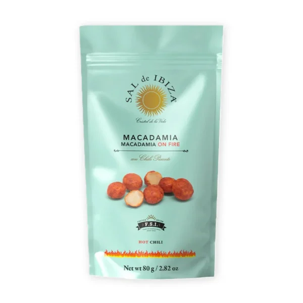 SDI NUT MACADAMCH 1 Chili Macadamias – Sal de Ibiza – Case (8 x 2.82 oz)