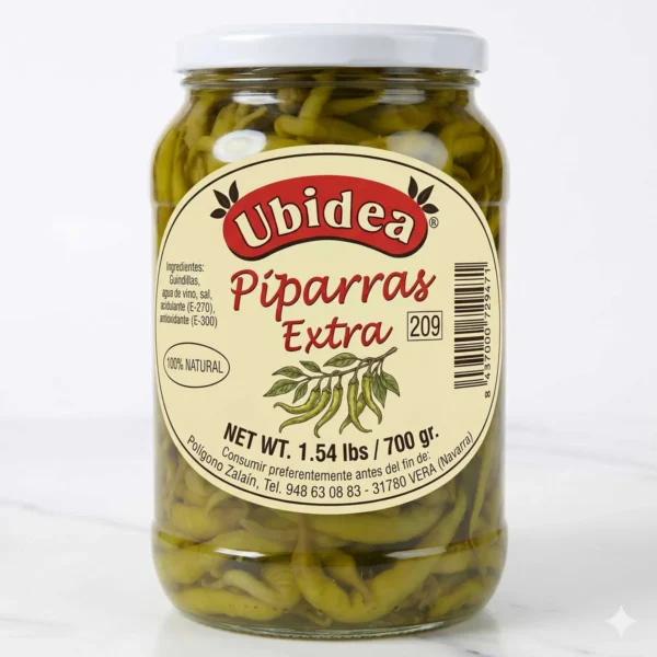 UB GUI0700 1 Guindilla Peppers in Brine – Sr. Blas – Case (6 x 1.54 lb)