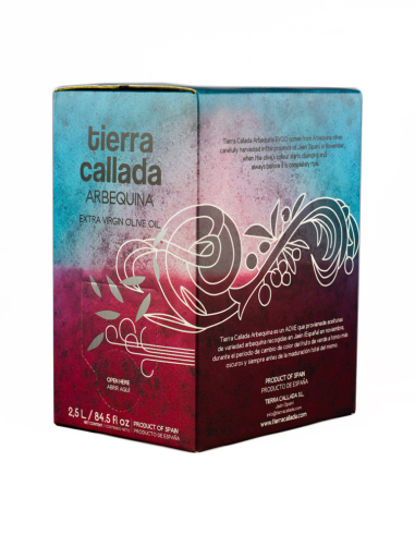 Box with several bottles of Tierra Callada gourmet olive oil