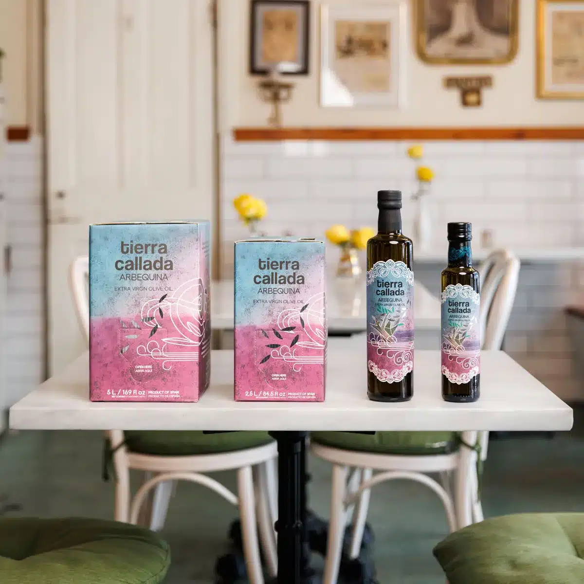 Arbequina olive oil family